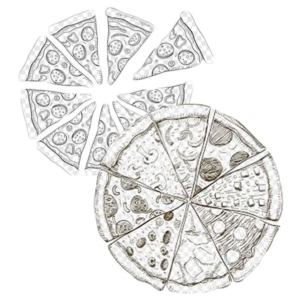 two pizzas