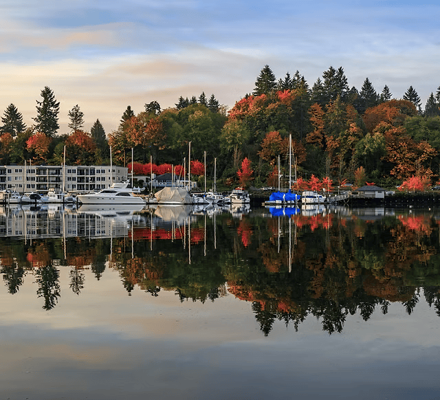 Gig Harbor downtown waterfront and marina